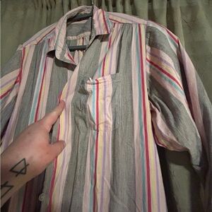 JCPenney Multicolor Striped Long Sleeve Dress